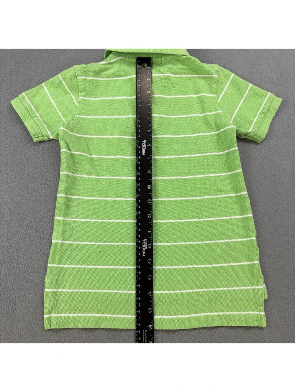 Vintage Polo Ralph Lauren Striped Polo Shirt Kids Size 6 Green
